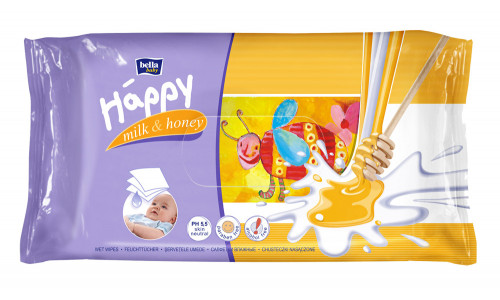 Салфетки влажные Happy MILK & HONEY