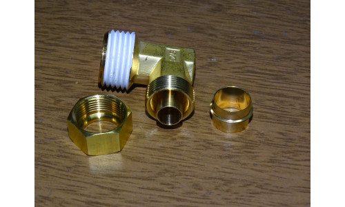 Соединение угловое резьбовое 12R1/2 KFL12B-04S