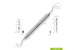 Двухсторонний пародонтологический мерный зонд Шкалы ВОЗ+UNC-15, 1301-93F